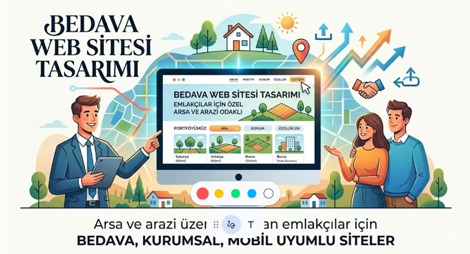 Emlakçılar için Ücretsiz Web Sitesi