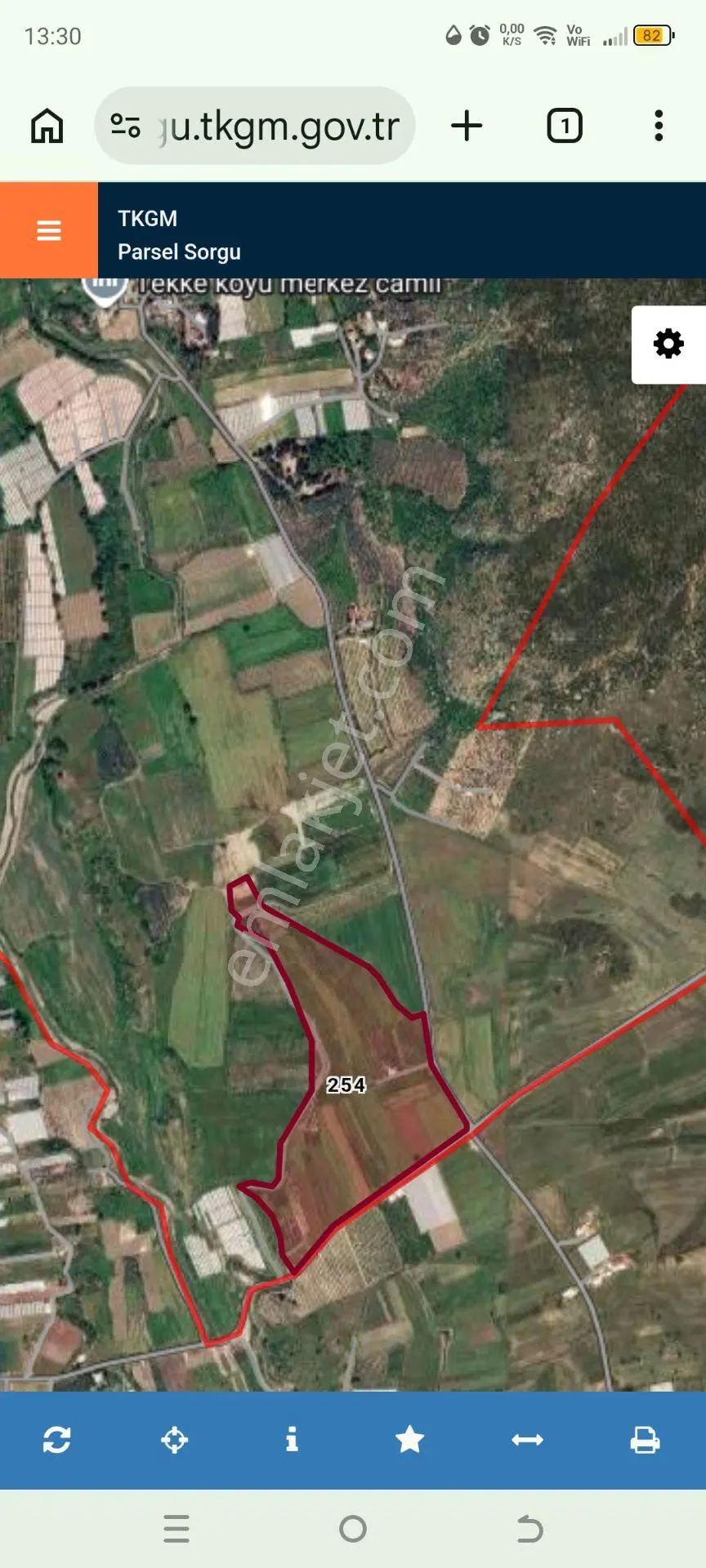 Sahibinden Serik Tekke Mahallesi'nde 2509 M² Satılık Tarla