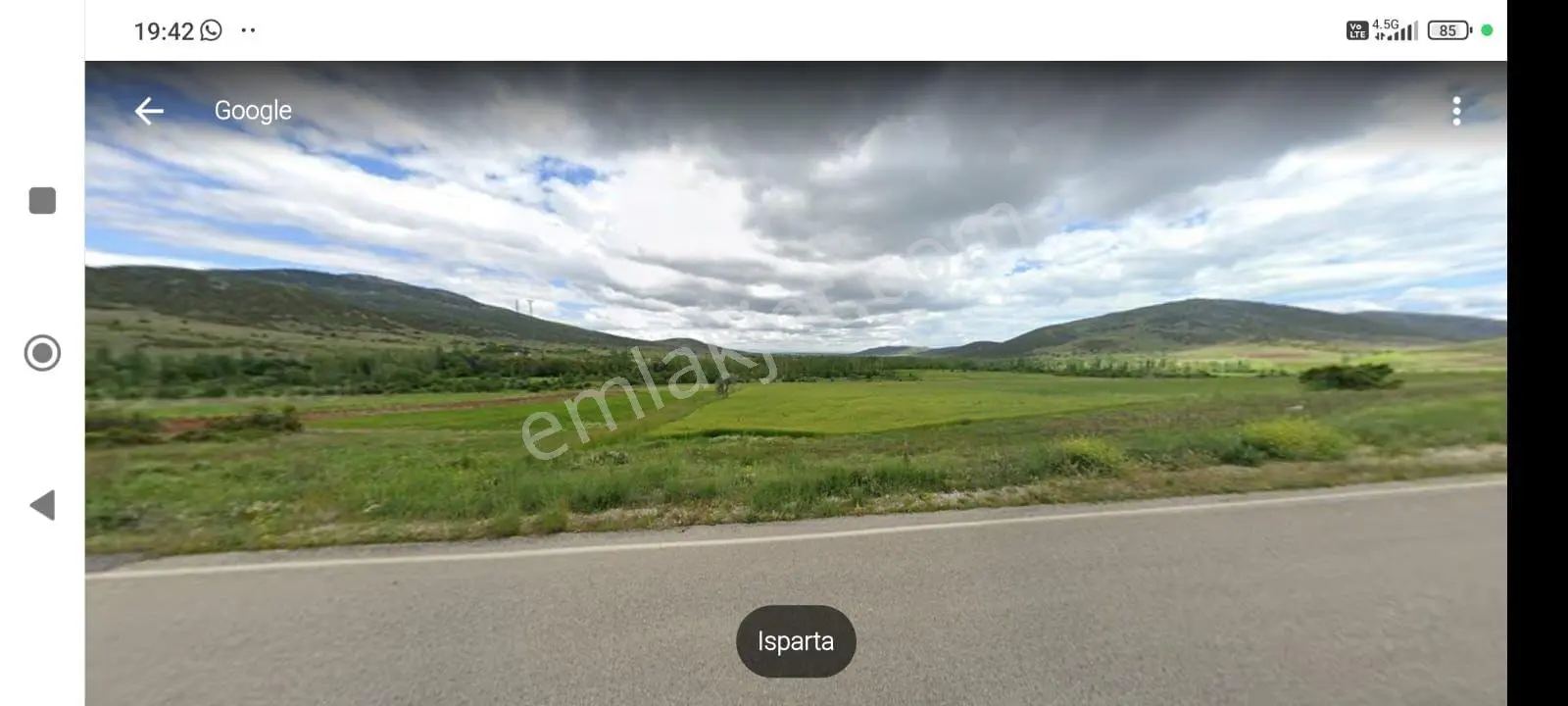 Sahibinden Isparta Şarkikaraağaç Fele Köyü'nde Asfalt Yola Sıfır Isparta Konya Yoluna 1 Km Satılık Tarla