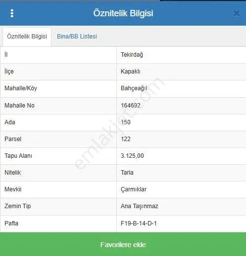 Sahibinden Fırsat | Tekirdağ Kapaklı Bahçeağıl'da Kadastro Yoluna Cepheli, 3 Dönüm Müstakil Tapulu Tarla