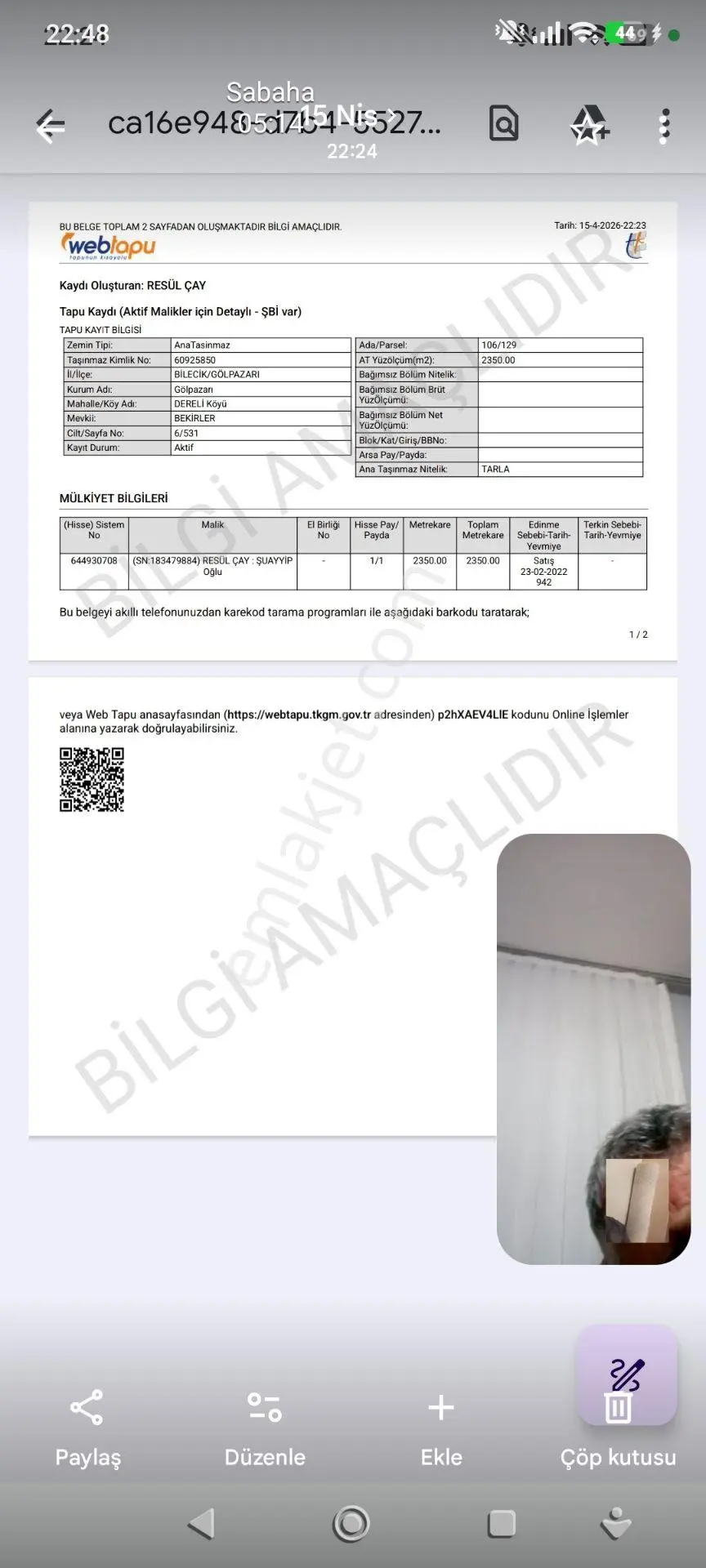 Sahibinden Yatırımlık Satılık Tarla