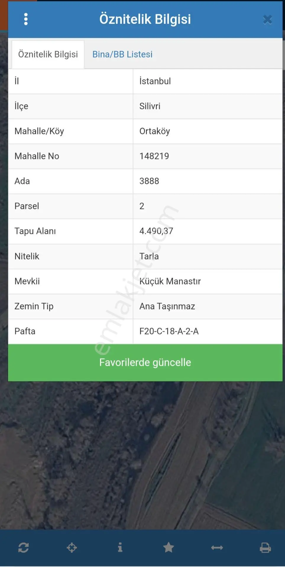 Sahibinden Silivri Ortaköy 300 Metre Hisse Tarla