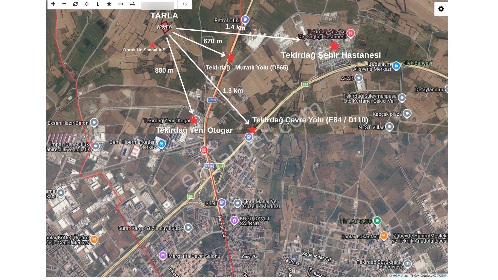 Sahibinden İmara Yakın Hastane & Otogar Dibinde Kadastro Yollu Tarla