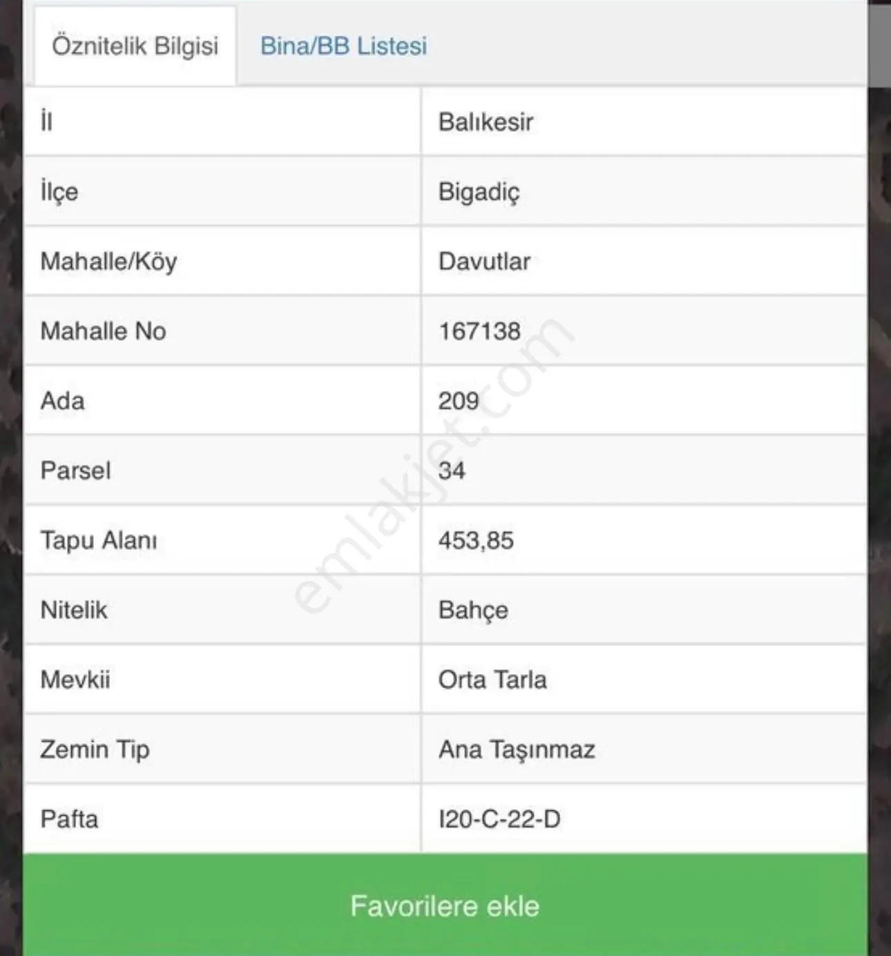 Sahibinden Bigadiç Arsa