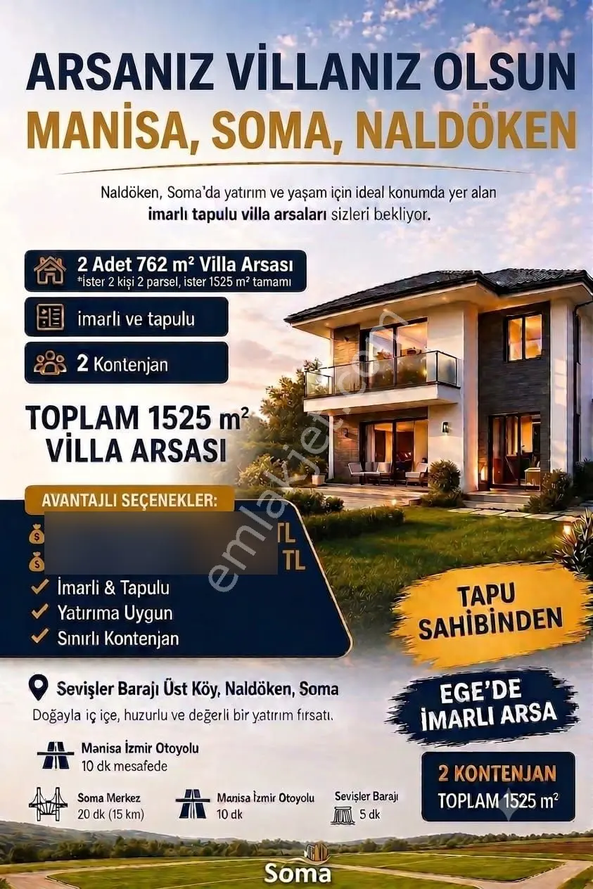 Sahibinden Arsanız Villanız Olsun, Ege Bölgesi İmarlı Arsa