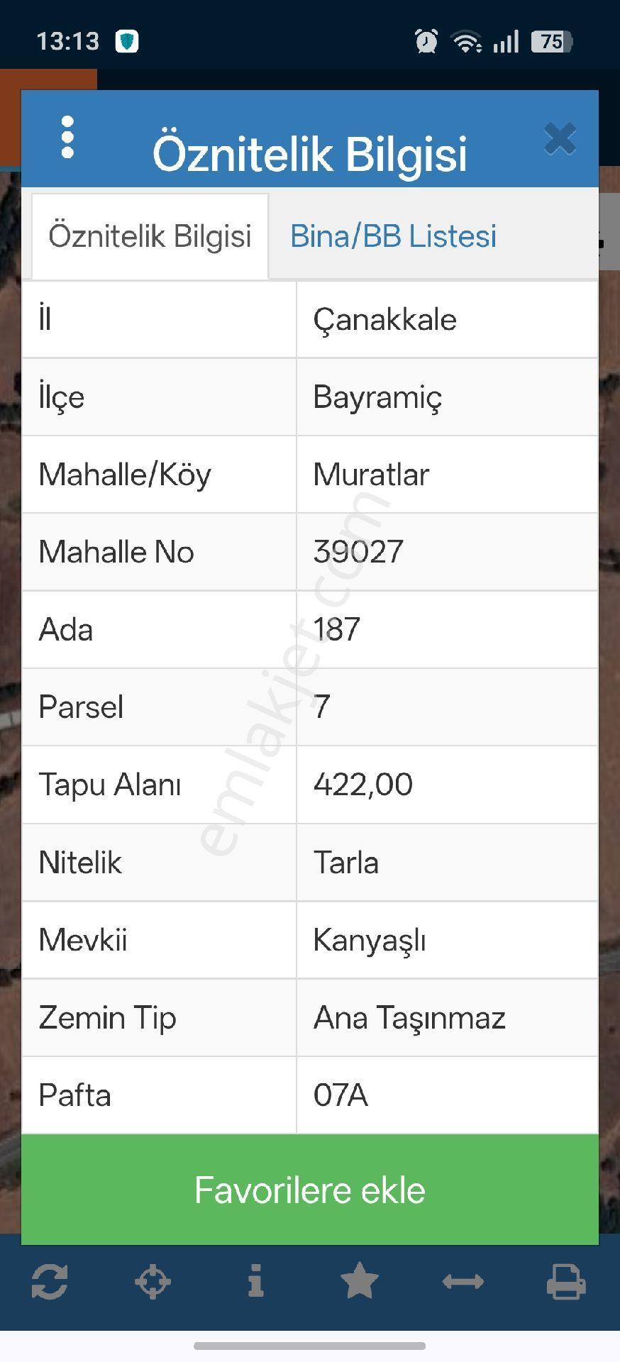 Sahibinden Bayramiçde Kelepir Tarla