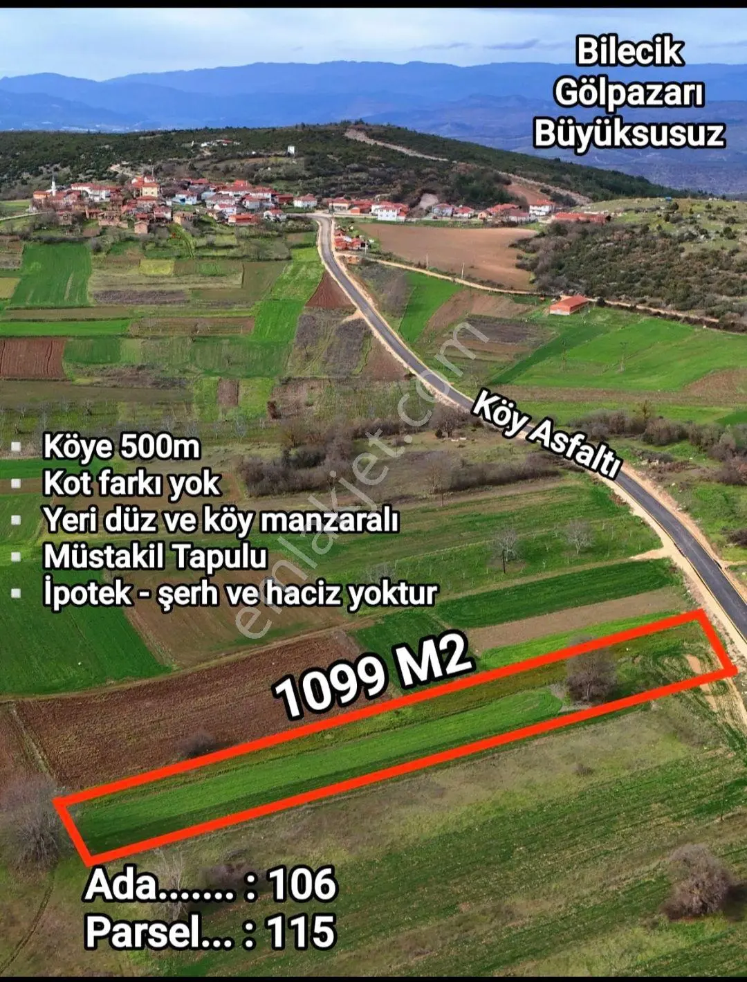 Sahibinden Tarla Yolla Cephe