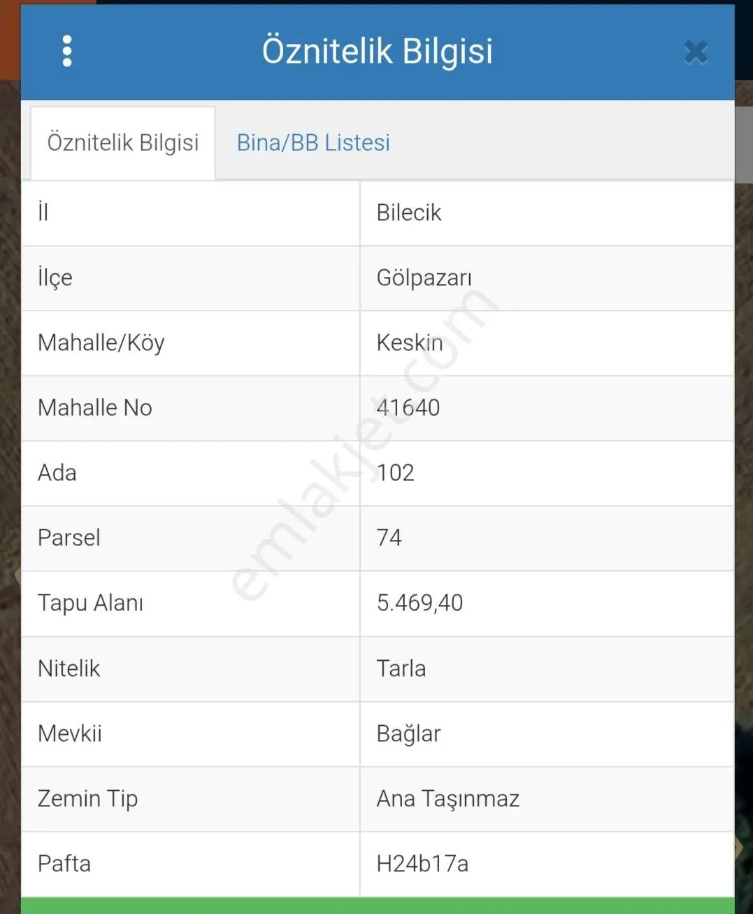 Sahibinden Bilecik Gölpazarı Keskin Köy Ekime Uygun Düz Zemin Üzerinde Yatırımlık Satılık Tarla