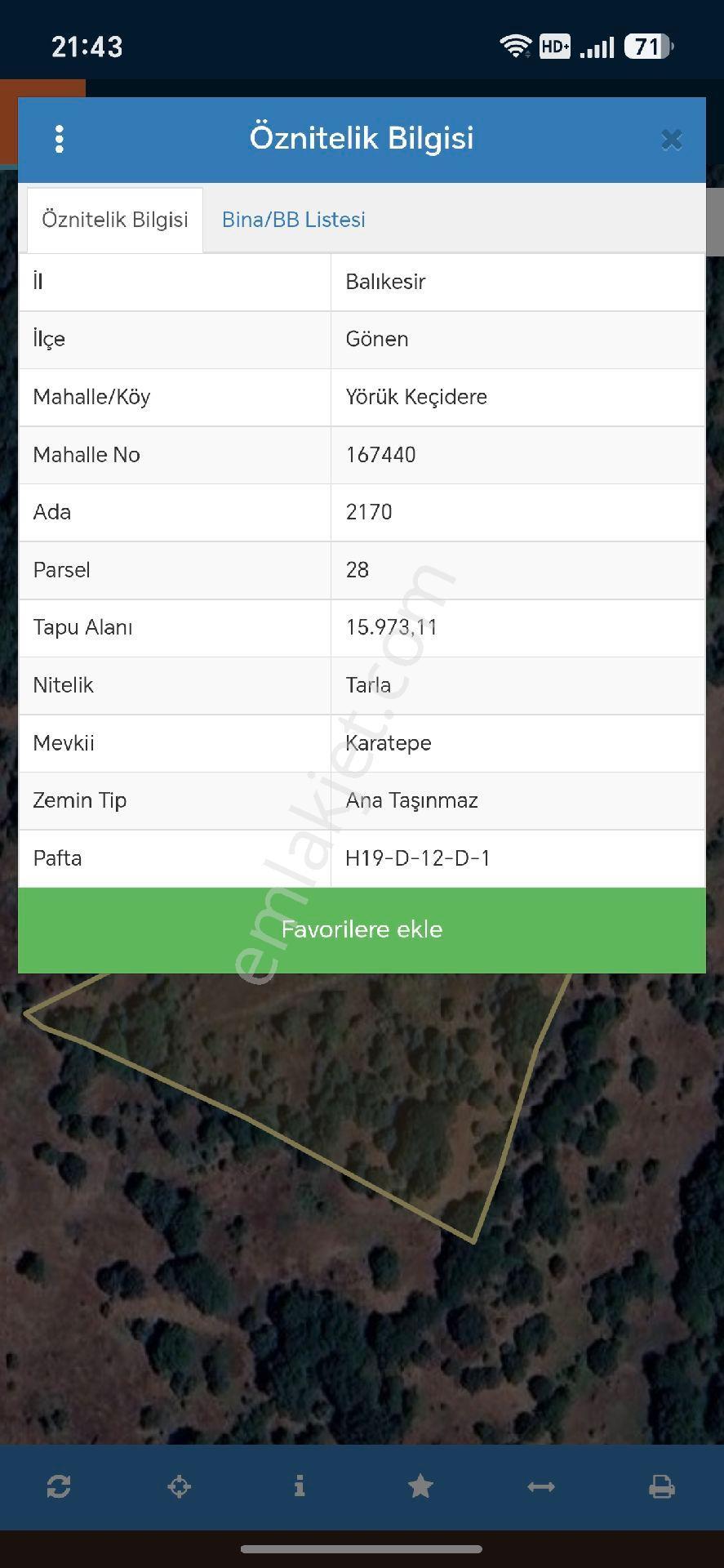 Sahibinden Tek Tapu 15.973.11 M2