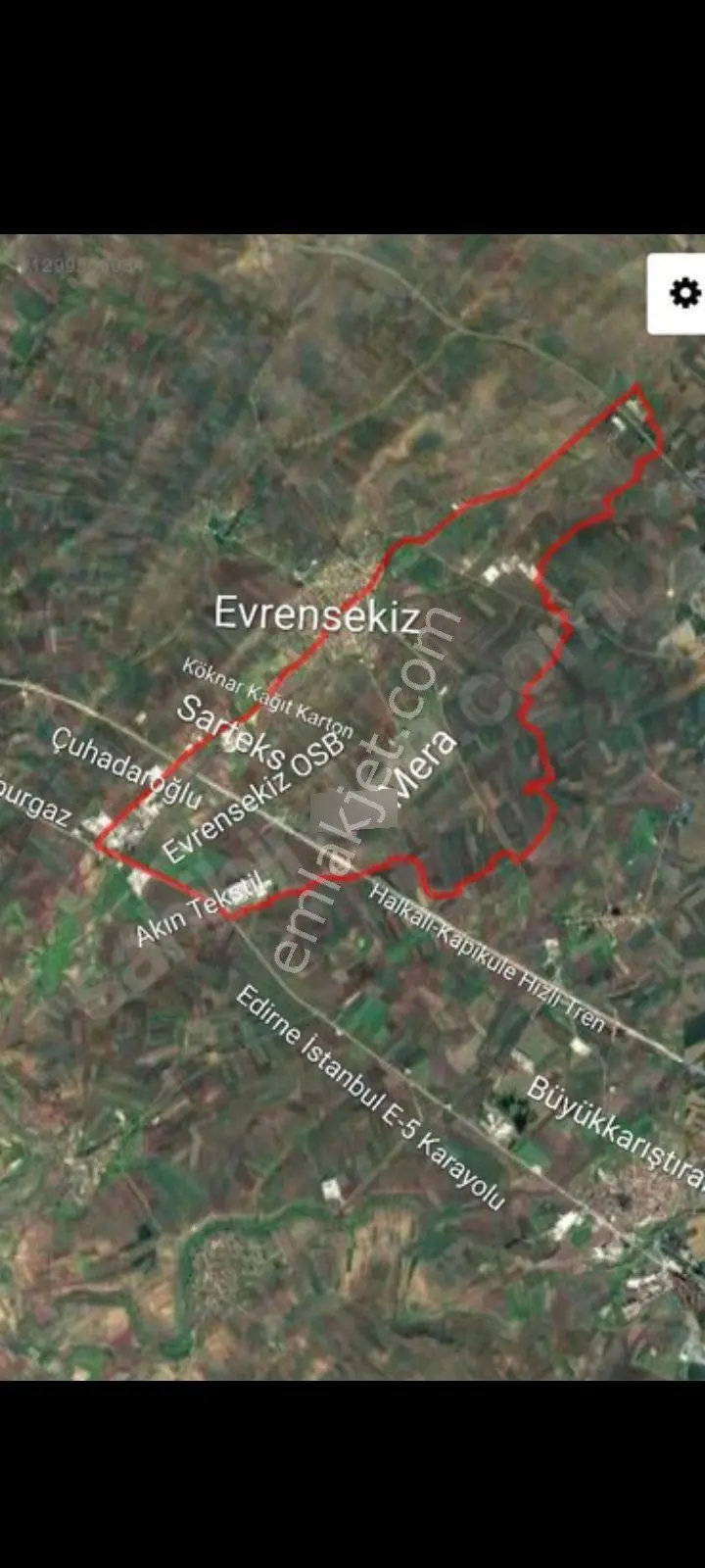 Sahibinden Lüleburgaz Evrensekiz'de Satılık 3050 M² Yatırımlık Tarla