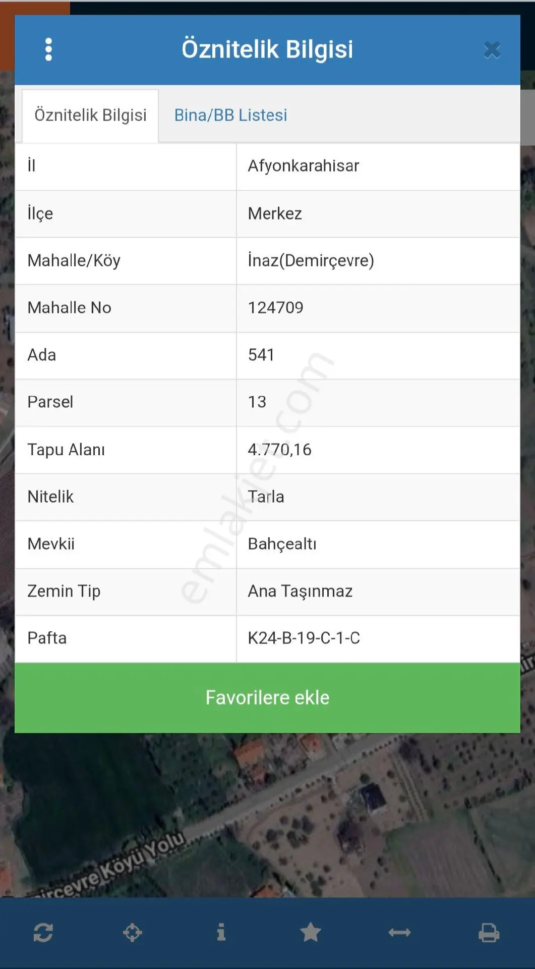 Sahibinden Afyonkarahisar Korel Otel Arkası Bahcealtı
