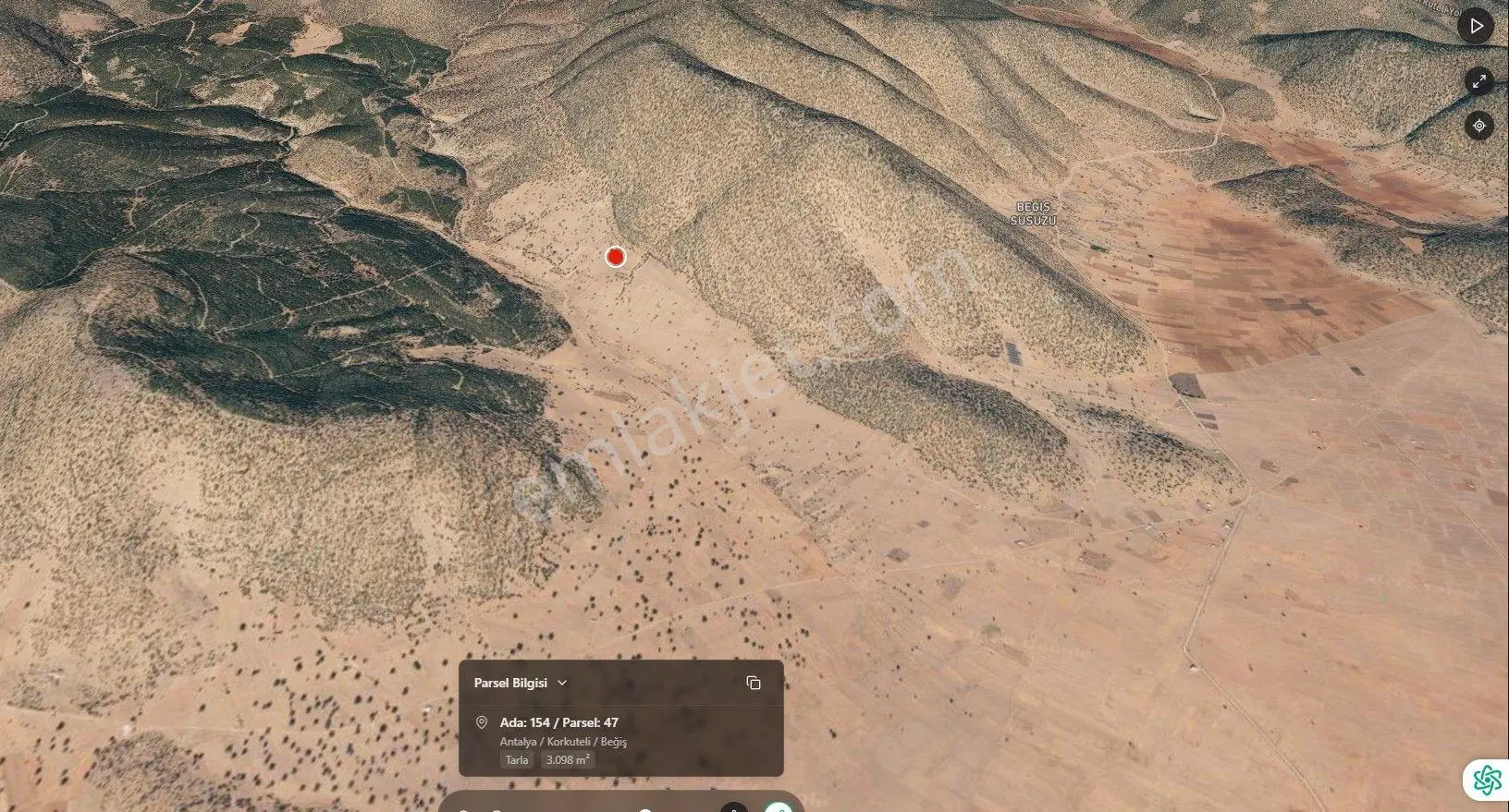 Sahibinden Acil Fırsat Yeri 3100 M2 Tek Tapu