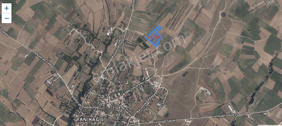 Sahibinden Kapaklı Yanıkağıl'da Ana Yola Yakın 730 M² Hisseli Tarla