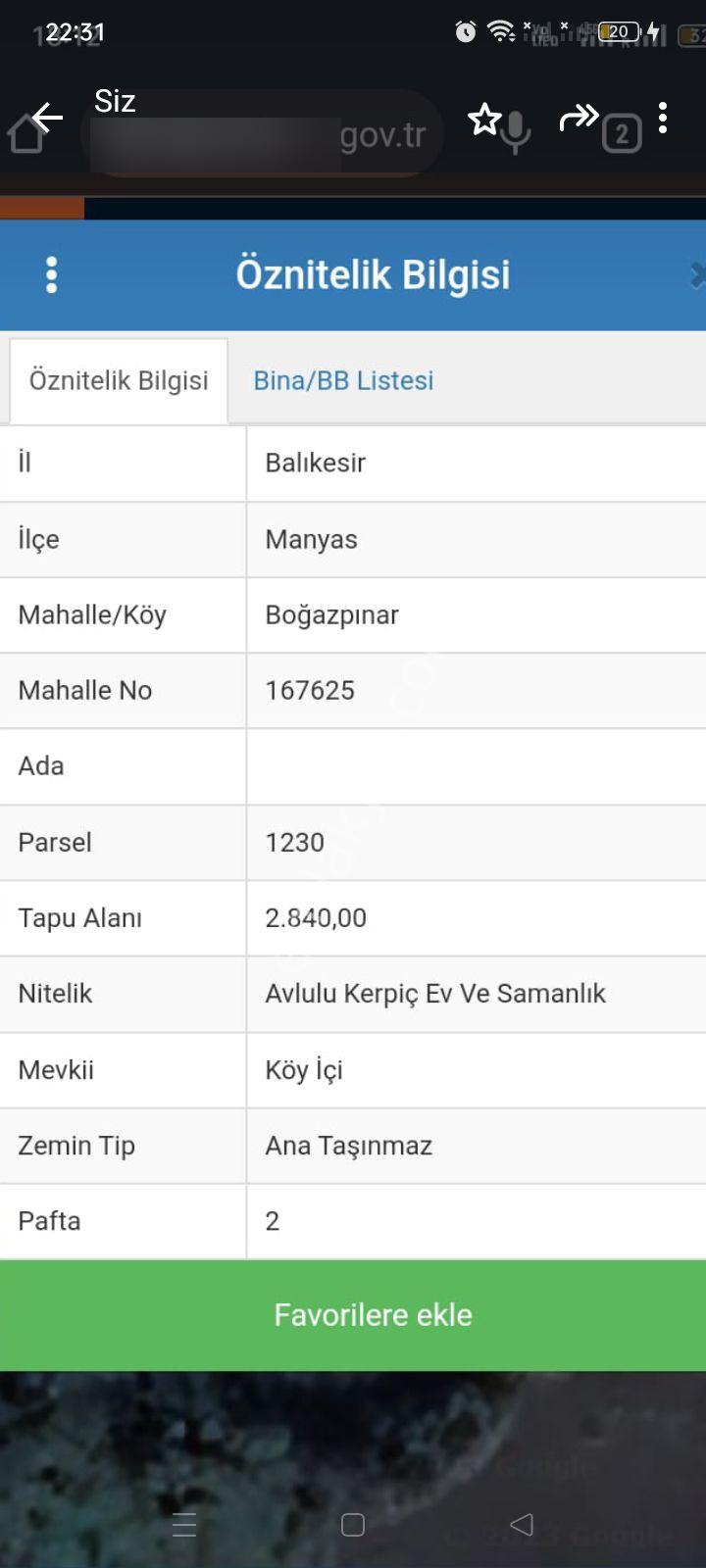 Sahibinden Manyas Bogazpinar Mahallesi'nde Konut İmarlı Arsa