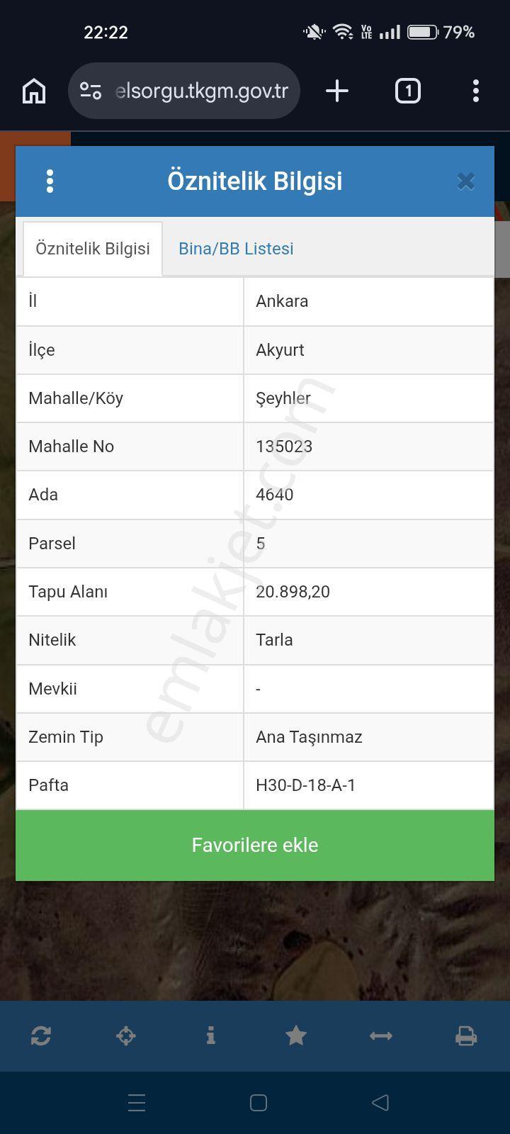 Sahibinden Şeyhler Mahallesinde Satılık Tarla