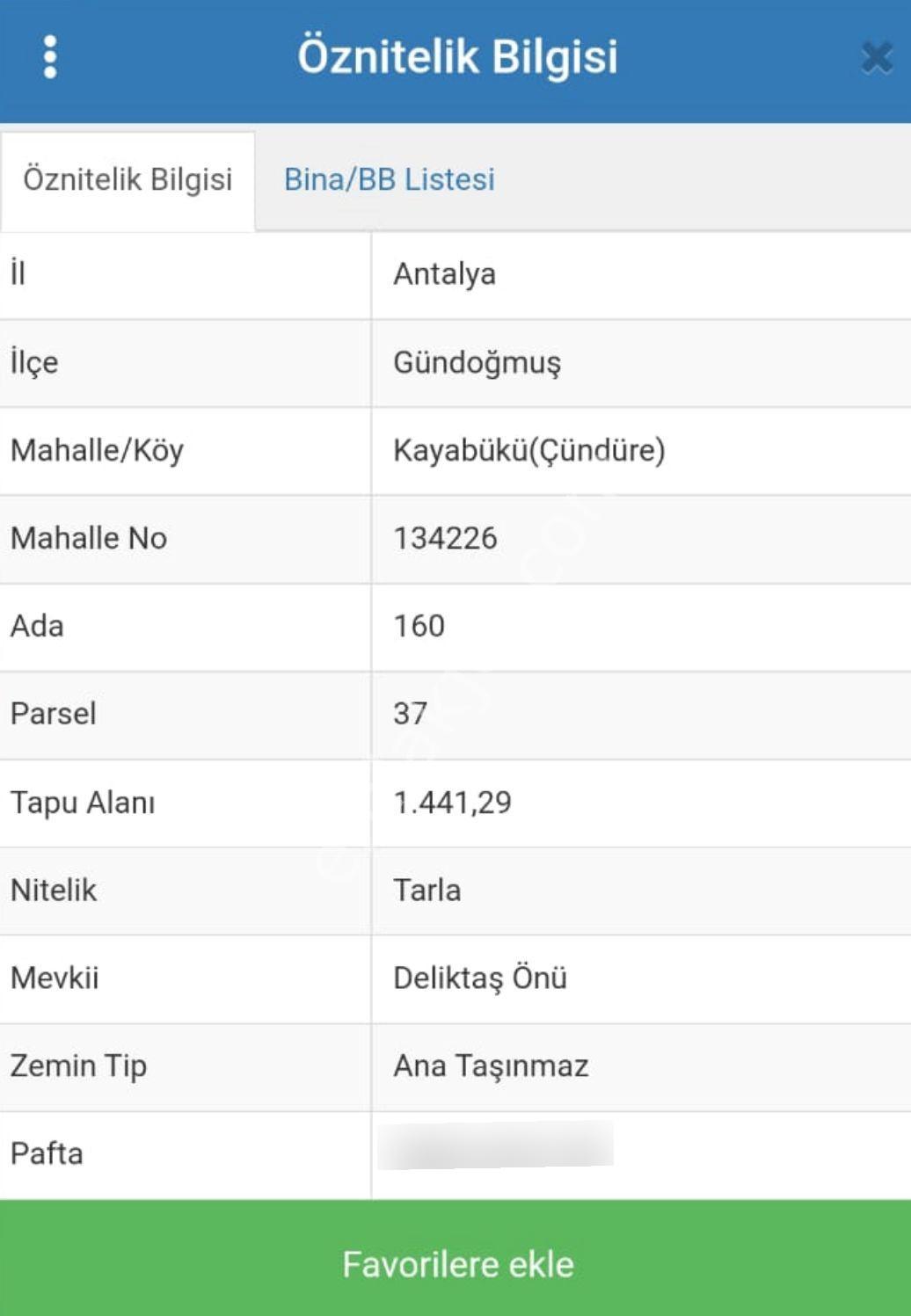 Sahibinden Antalya Gündogmuş Kayabüku