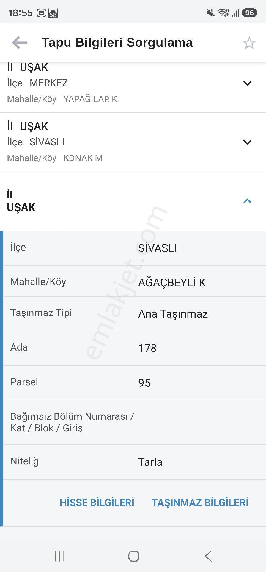 Sahibinden Uşak Sivaslida Tarla