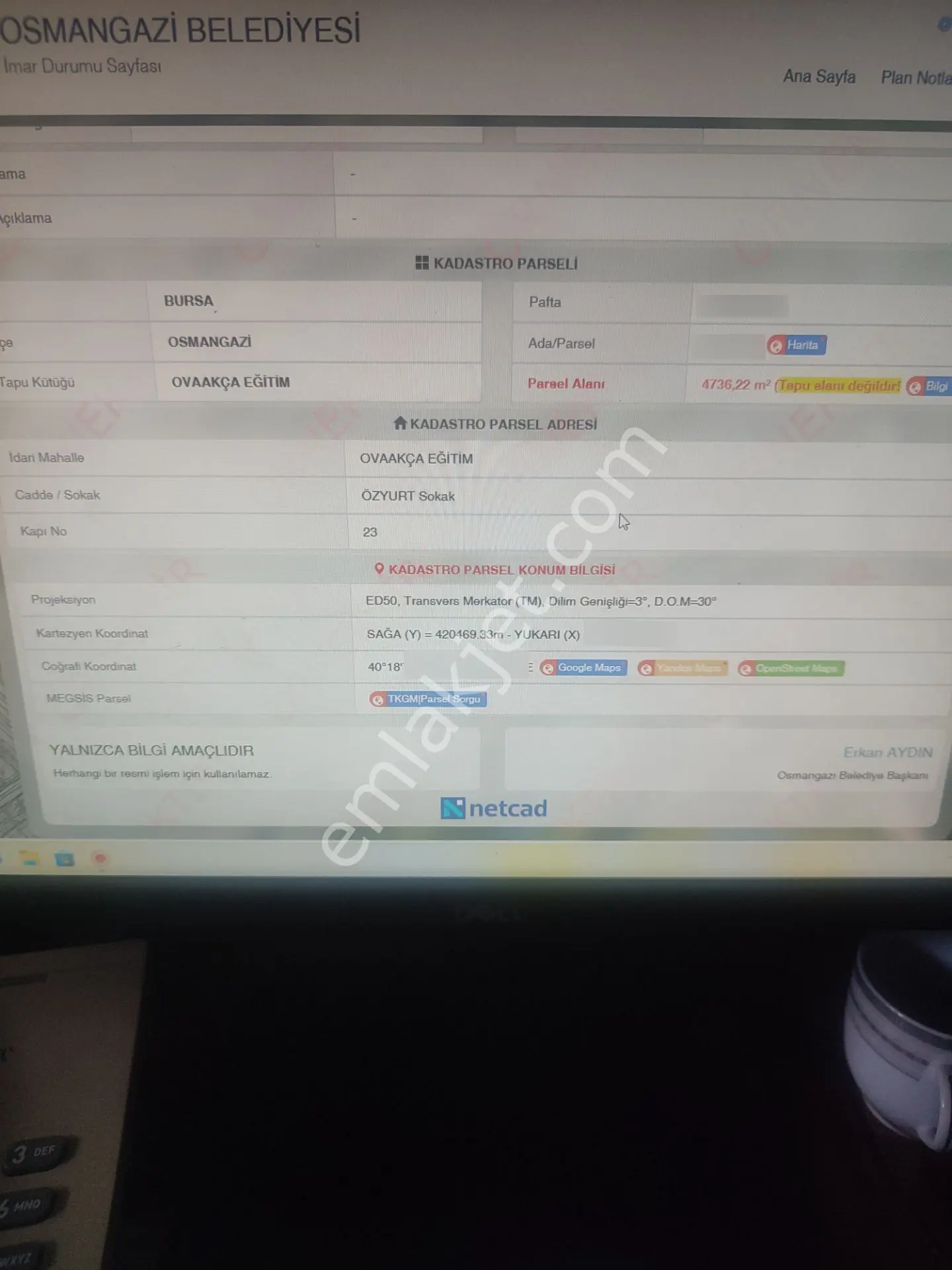 Sahibinden Uygun Fiyatlı Ovaakçada Hisseli Tapu Arsa.