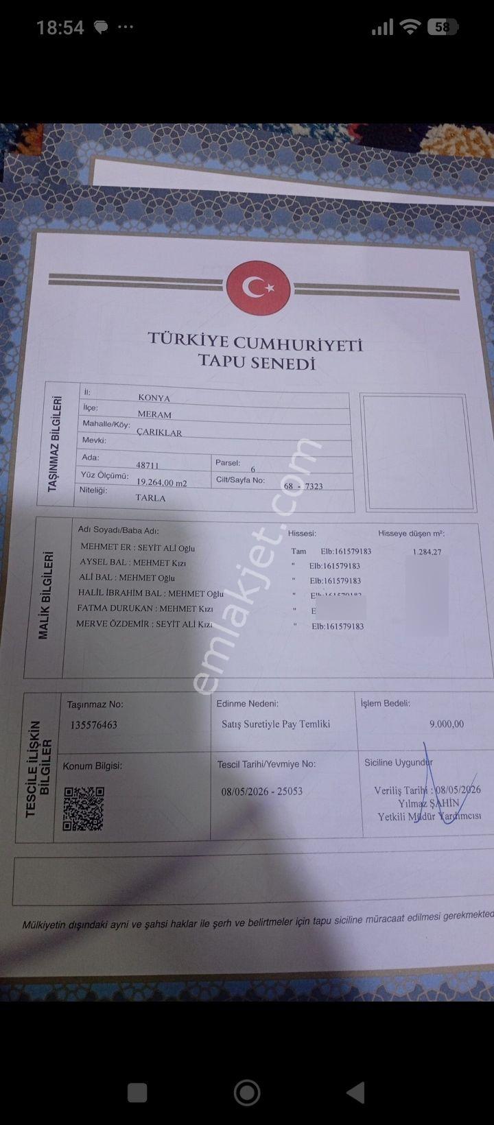 Sahibinden Satılık Tarla