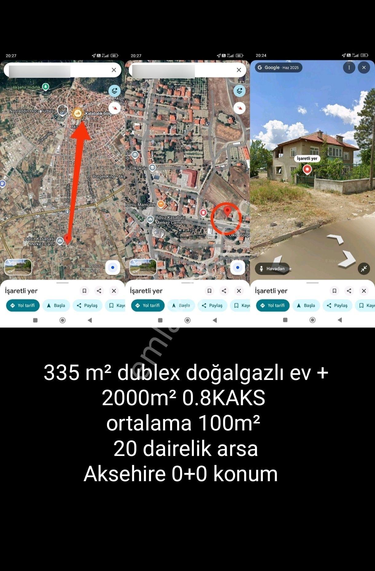 Sahibinden Akşehire Sıfır 3 Kat İmarlı 16 Dairelik Arsa . Akşehir İmara Bak Öyle Karar Ver .