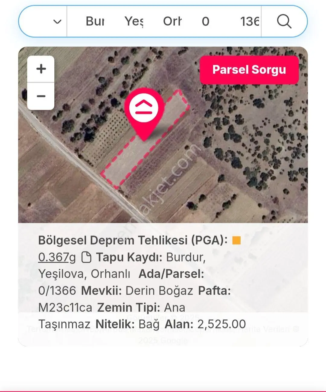 Burdur Yeşilova Orhanlı Köyü Salda Gölüne Yakın Sahibinden Satılık