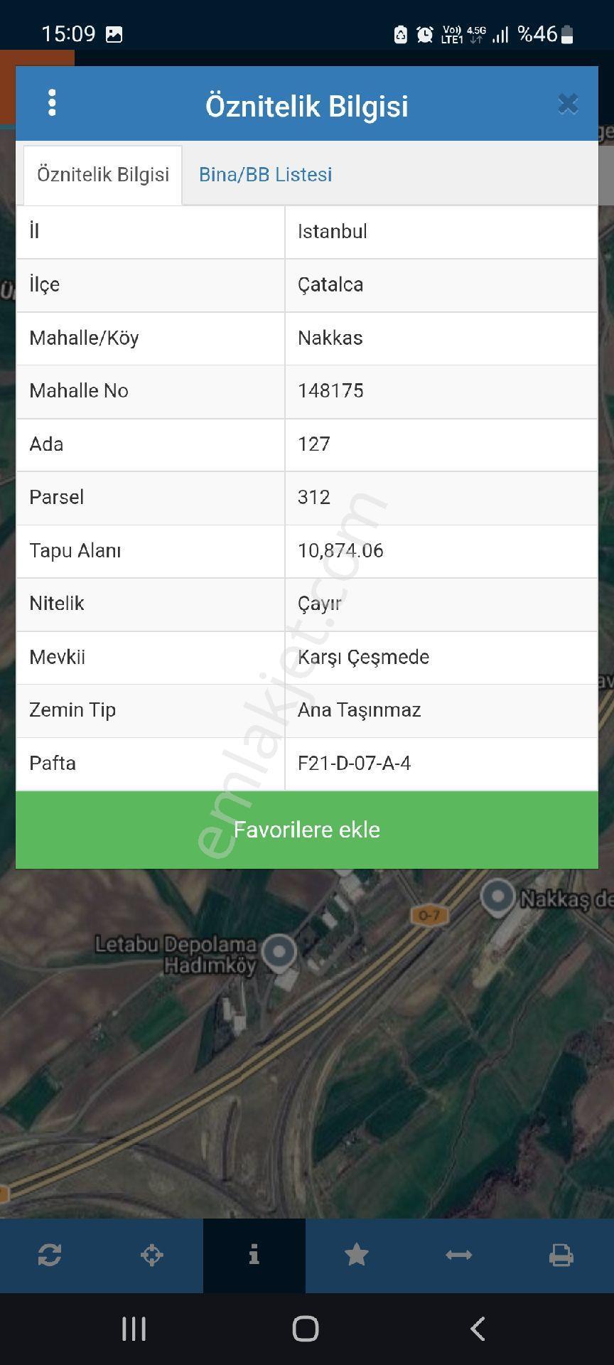 Sahibinden Çatalca Nakkaşda Uygun Fiyatlı Yer