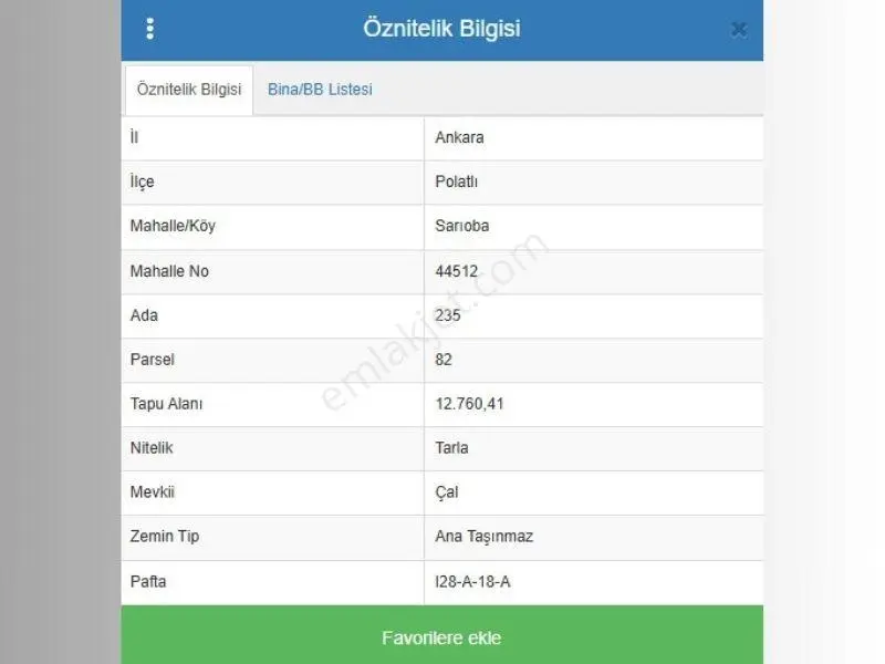 Sahibinden Sarıoba Köyünde Satılık Tarla (mevkii : Çal)