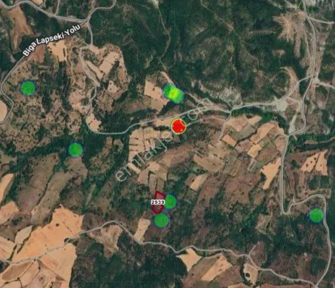Sahibinden Çanakkale Biga Kozçeşme Tarla Uygun 5700m2