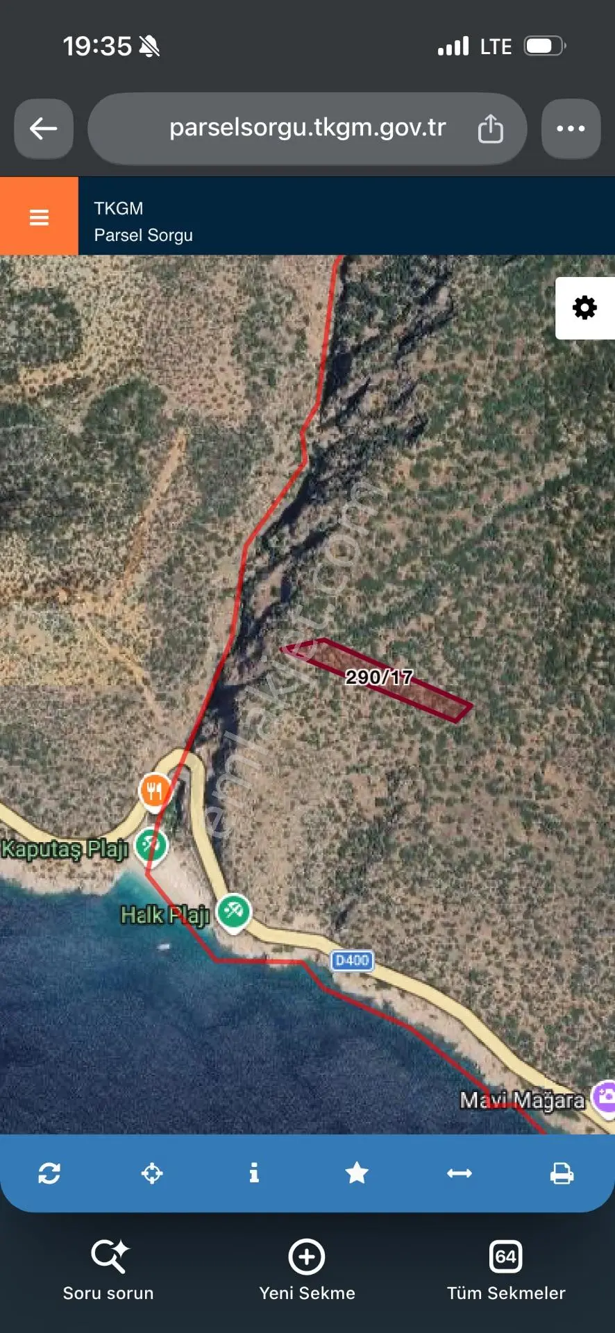 Sahibinden Kaş Kaputaş Plajı Üstü Satılık Zeytinlik