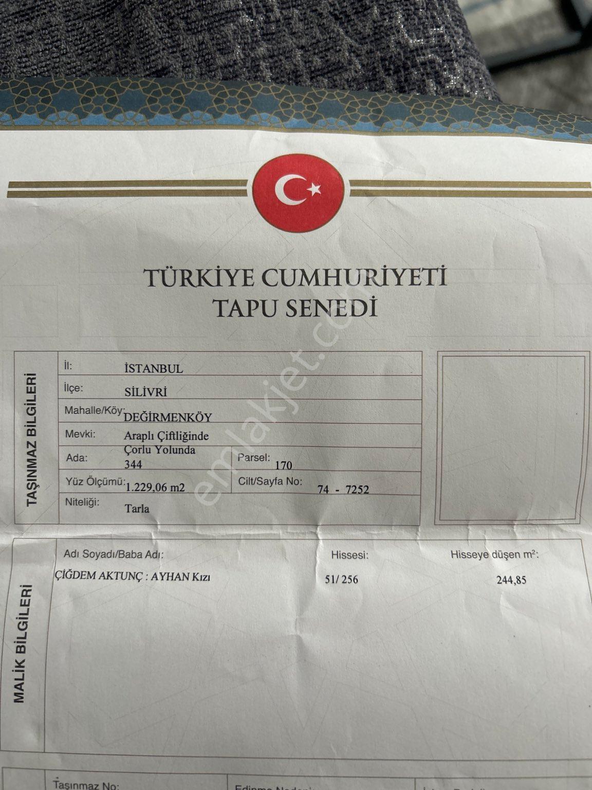 Sahibinden Acil Satılık Yatırımlık Arsa