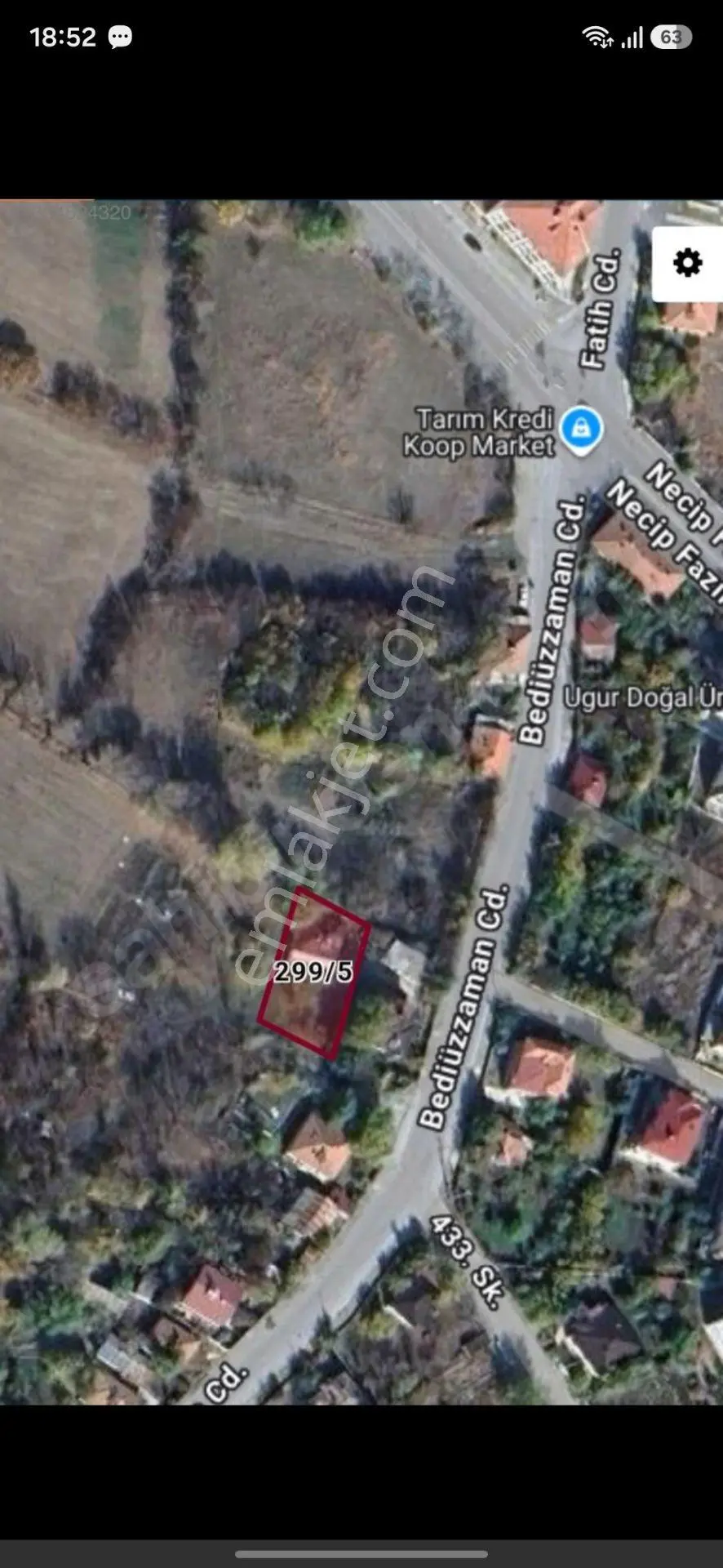 Sahibinden 2+1 Müstakil Evli Yola Cepheli Merkezi Konumda Satılık Arsa