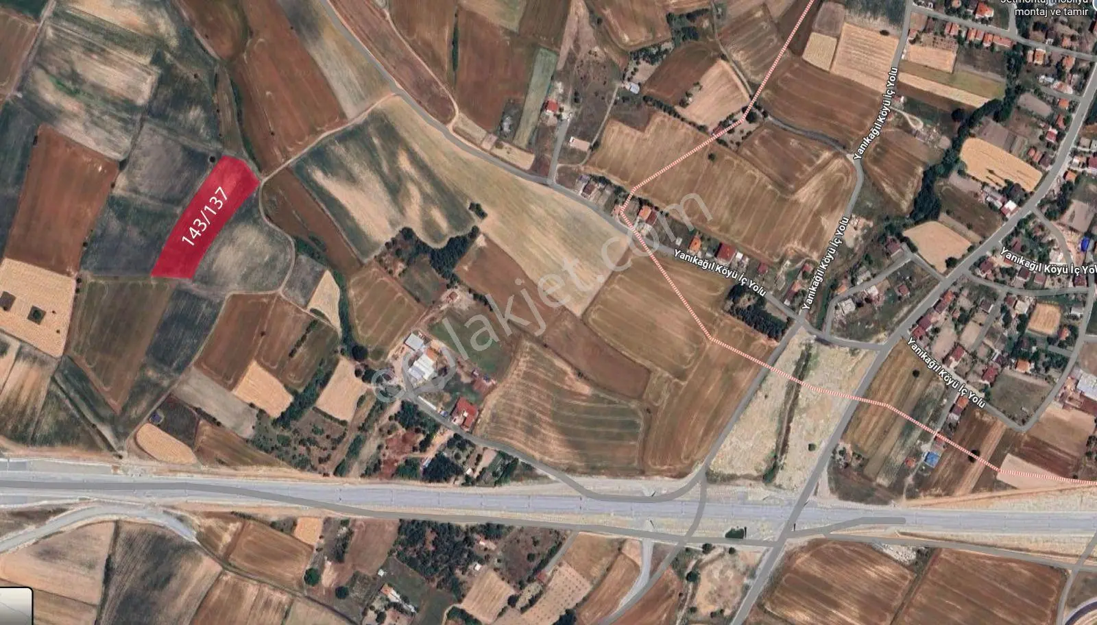 Sahibinden Kapaklı Yanıkağıl'da 6750 M² Geniş Alanlı Satılık Tarla