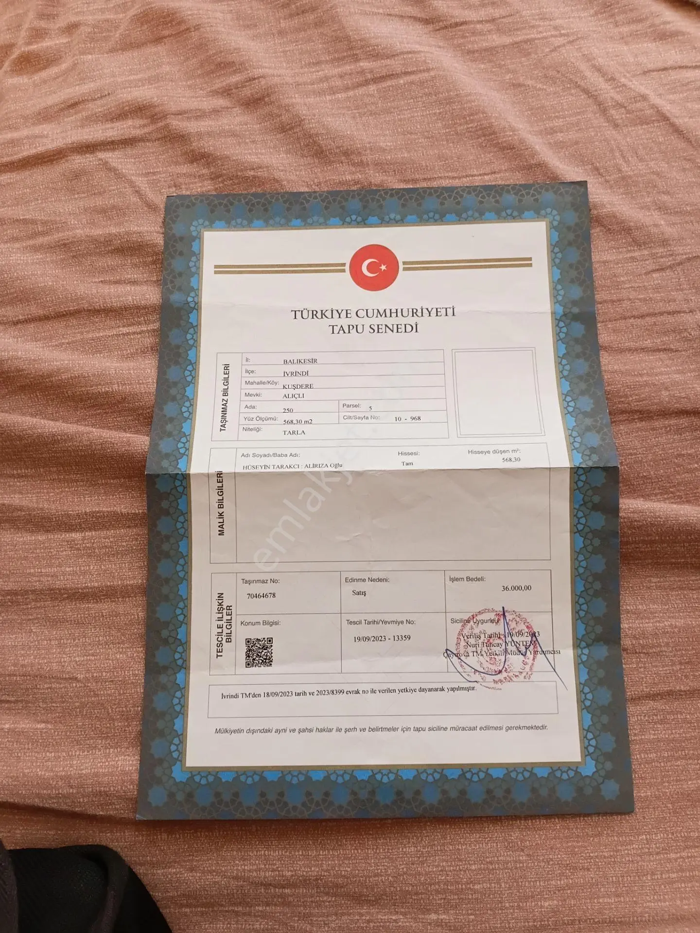 Sahibinden Satılık Tarla