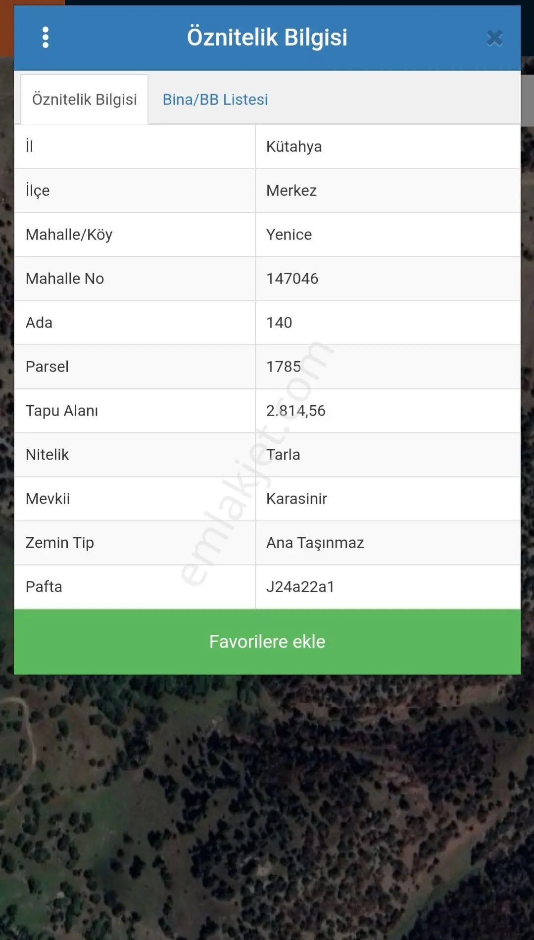 Sahibinden Kütahya Merkez Yenice Köyünde 2.814 M² Satılık Mustakıl Tapulu Tarlaa