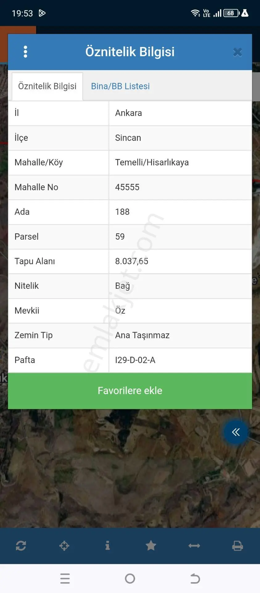 Sahibinden Sincan Hisarlıkaya'da Satılık 335 M² Bağ Ve Bahçe