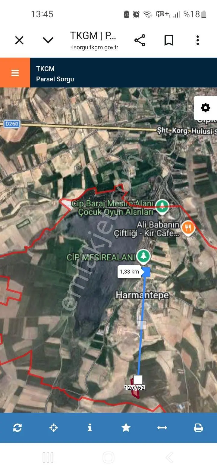 Sahibinden Elazığ Harmantepe’de Göle Ve Mesire Alanına Yakın 13.354 M² Tarla