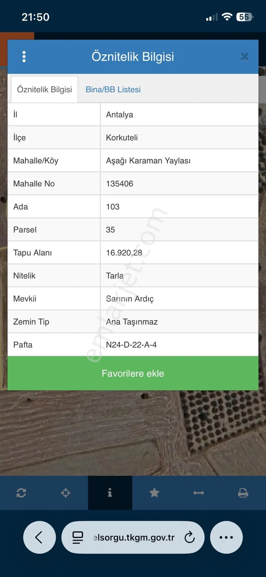 Sahibinden Korkuteli Aşağıkaraman Yaylasında Satılık 16.920 M² Geniş Tarla