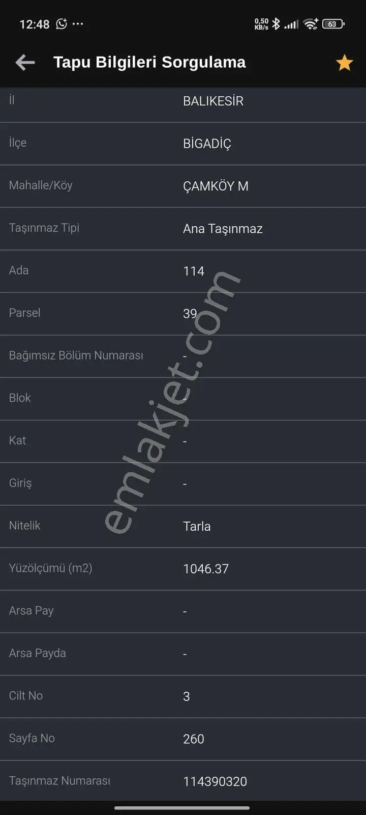 Sahibinden Sahibinden Acil Satılık | Balıkesir Bigadiç Çamköy | 3 Ayrı Tapu | 3.793 M² Tarla
