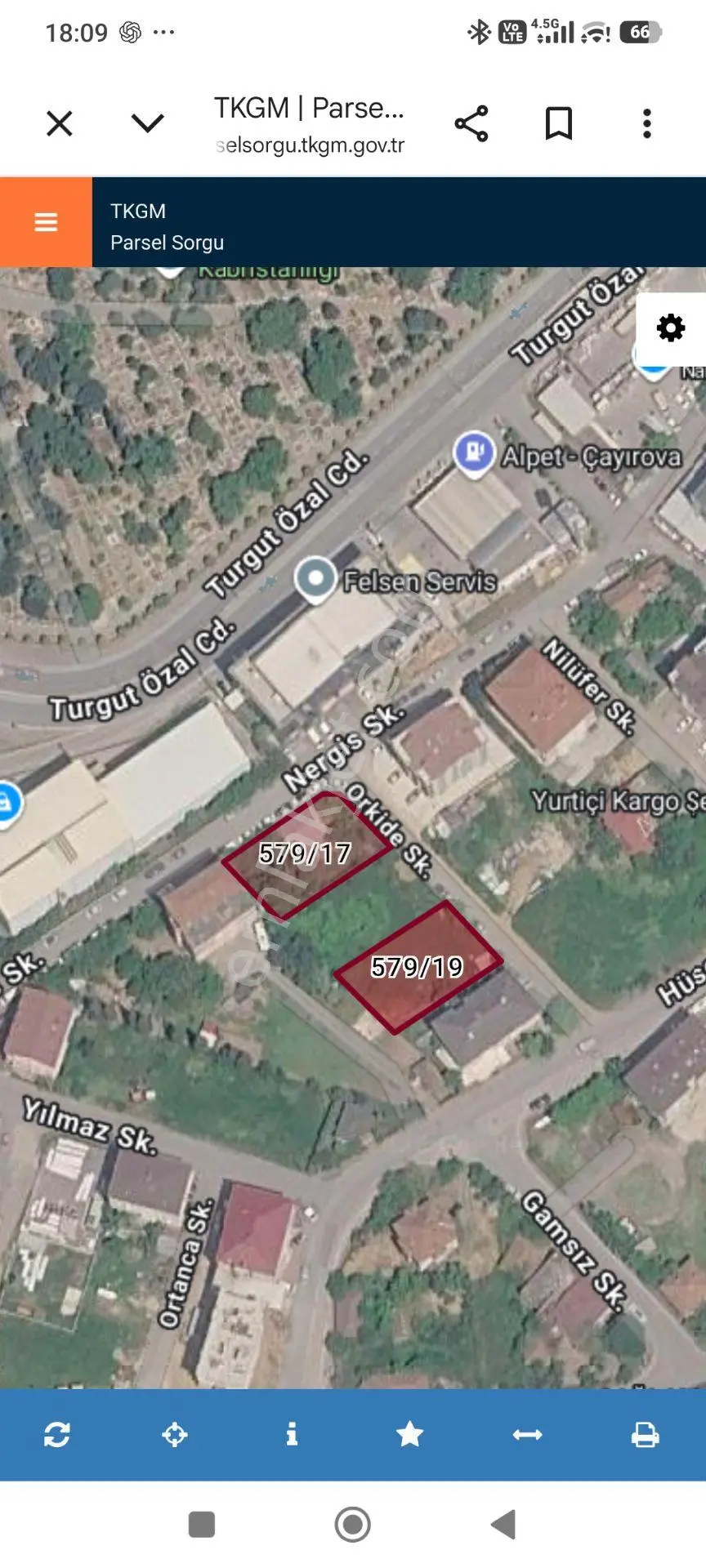 Sahibinden Satılık 640 M2 Arsa İçinde 93m2 Arsa Hissesi