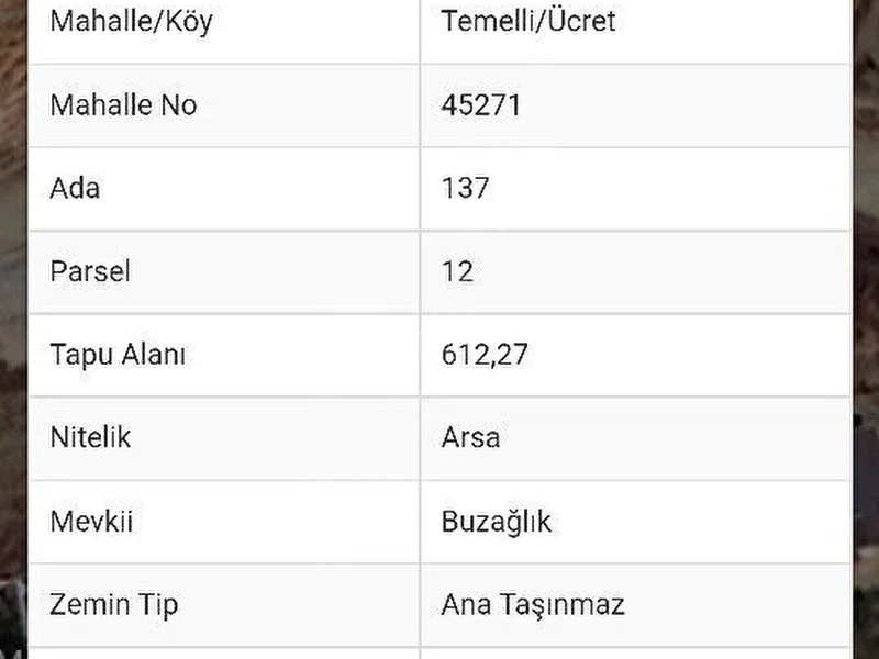 SAHİBİNDEN KONUT İMARLI ARSA 612 M TAM GÜNEY