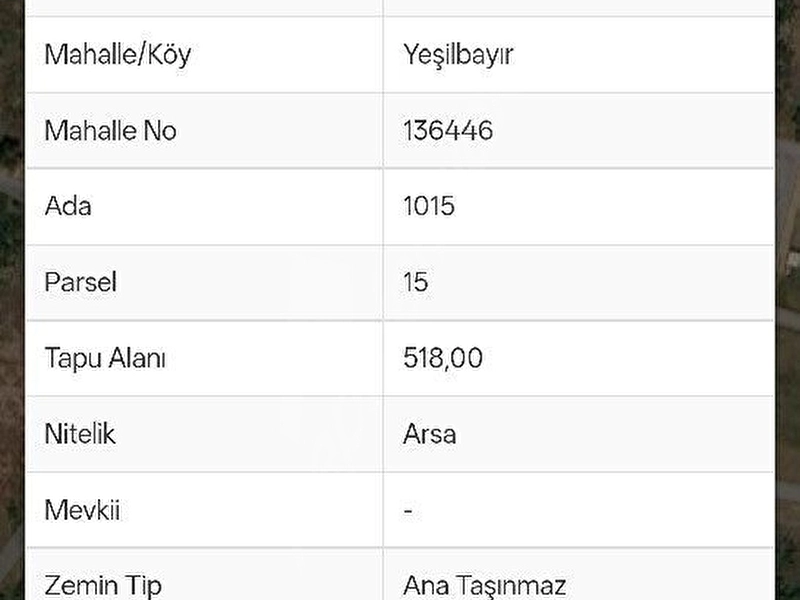 Döşemealtı Yeşilbayır villa parseli imarlı 259 m2 sahibinden