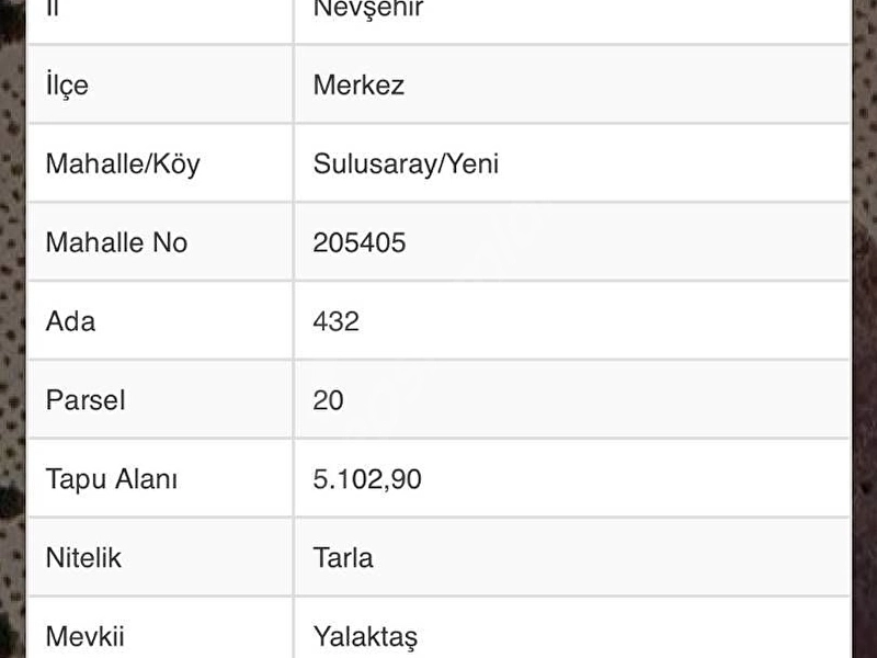 Nev. Gülşehir yolunda Sulusaray'da 5.109 m² Bağ Yol Başı