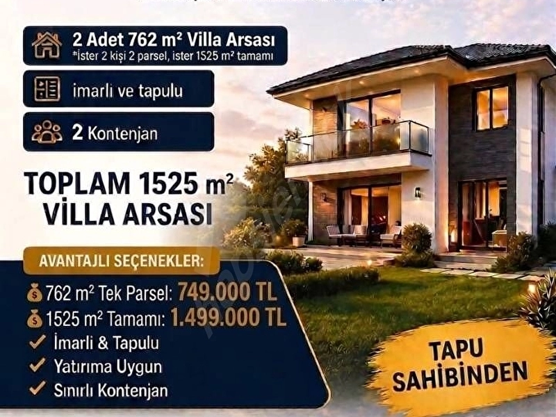 ARSANIZ VİLLANIZ OLSUN, EGE BÖLGESİ İMARLI ARSA