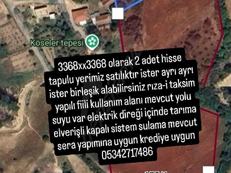 serik akbaş mah satılık tarla