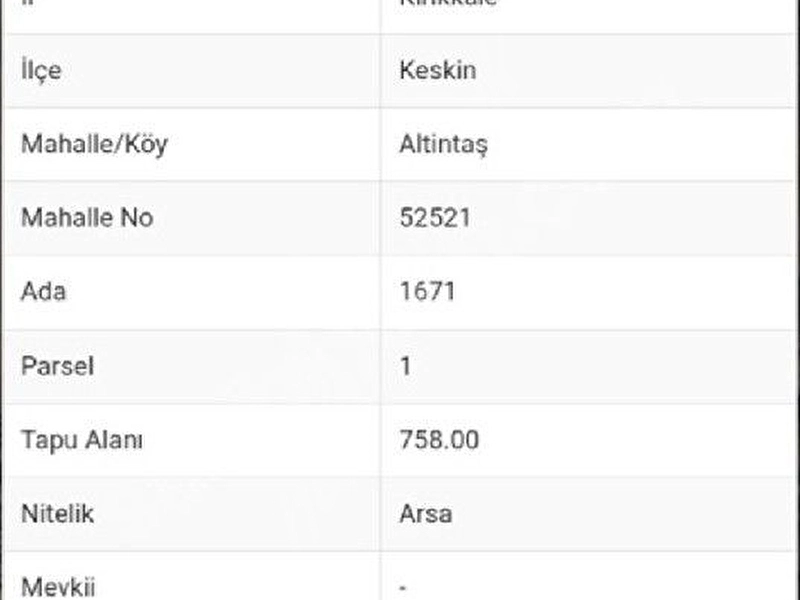 KESKİN ALTINTAŞ MAHALLESİ SATILIK 2 KAT KONUT İMARLI ARSALAR