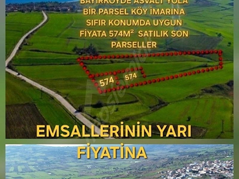 GELİBOLU BAYIRKÖYDE BOĞAZ MANZARALI YATIRIMLIK TARLA
