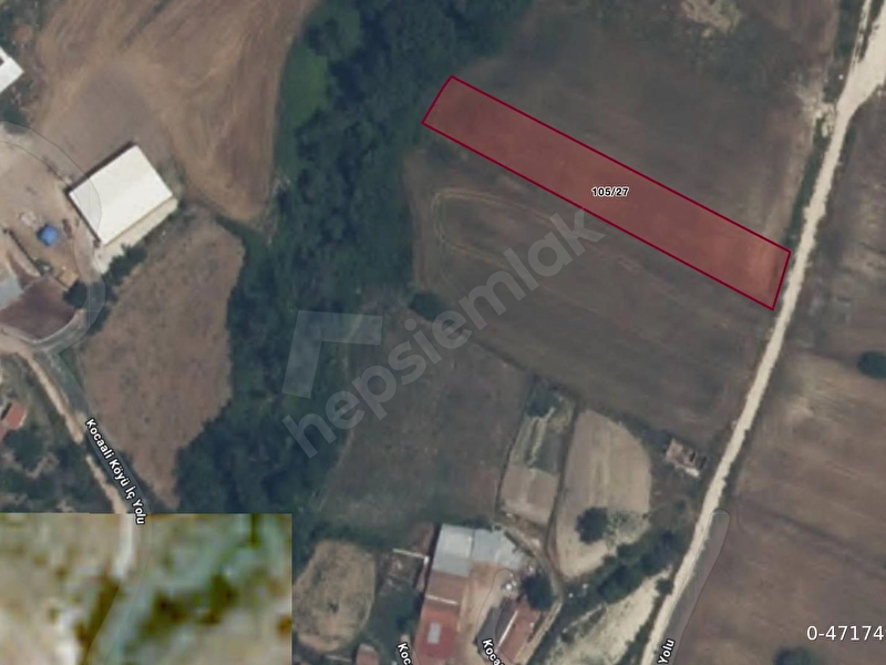 EDİRNE ENEZ KOCAALİ KÖYÜ'NDE SATILIK 1822m² MÜSTAKİL TAPULU ARSA