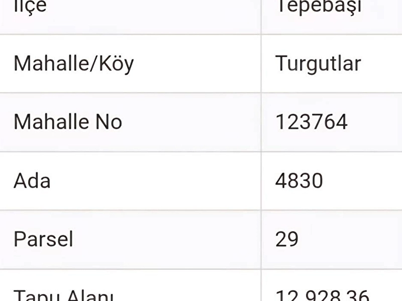 ESKİŞEHİR TEPEBAŞI TURGUTLAR' DA SATILIK TARLA