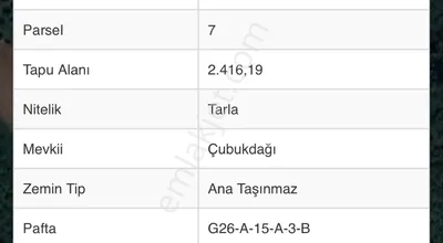 Sahibinden Satılık Tarla