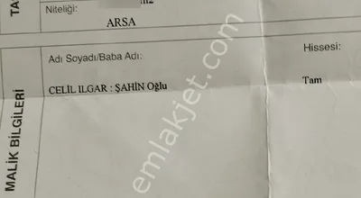 Sahibinden İmarlı Arsa 650 Metrekare